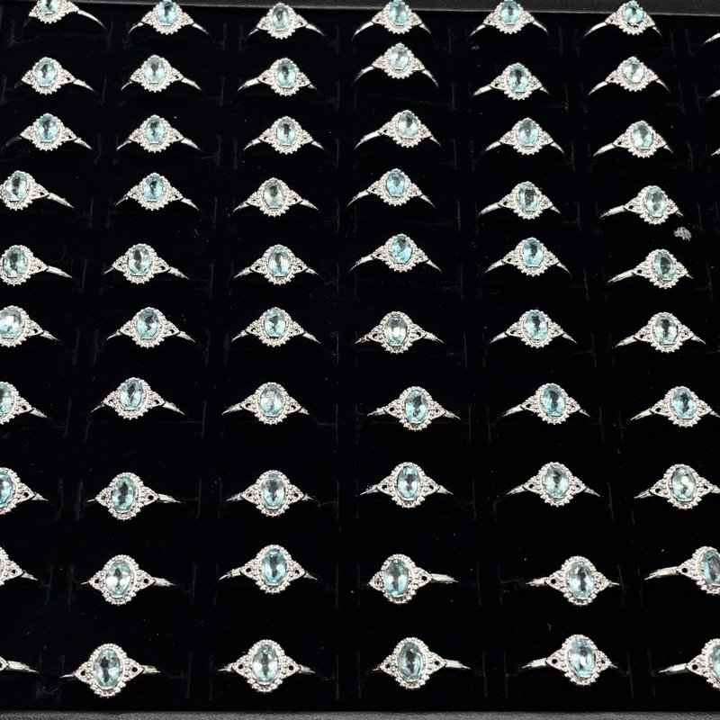 Heat Treatment Blue Topaz Ring Wholesale -Wholesale Crystals