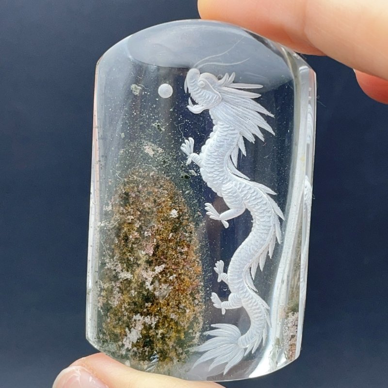 High Grade Super Clear Chinese Dragon Garden Quartz Inner Scene Carving(HGUD03) -Wholesale Crystals