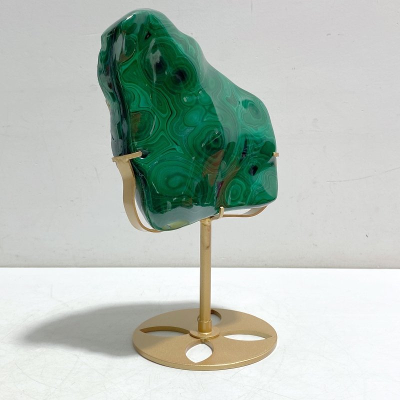 High Quality Beautiful Polished Malachite With Stand -Wholesale Crystals