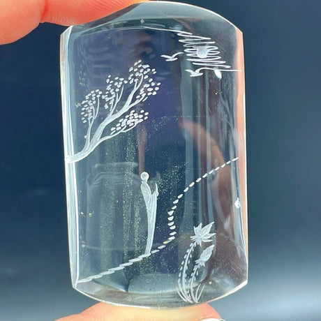High Quality Buddhist Monk Bodhi Kensho Garden Quartz Inner Scene Carving(HGUD016) - Wholesale Crystals