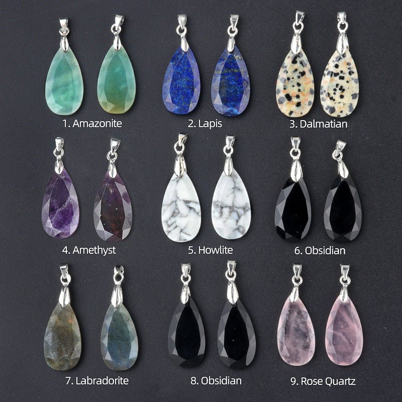 KS1691 - Cut Faceted Diamond Shape Crystal Pendant -Wholesale Crystals