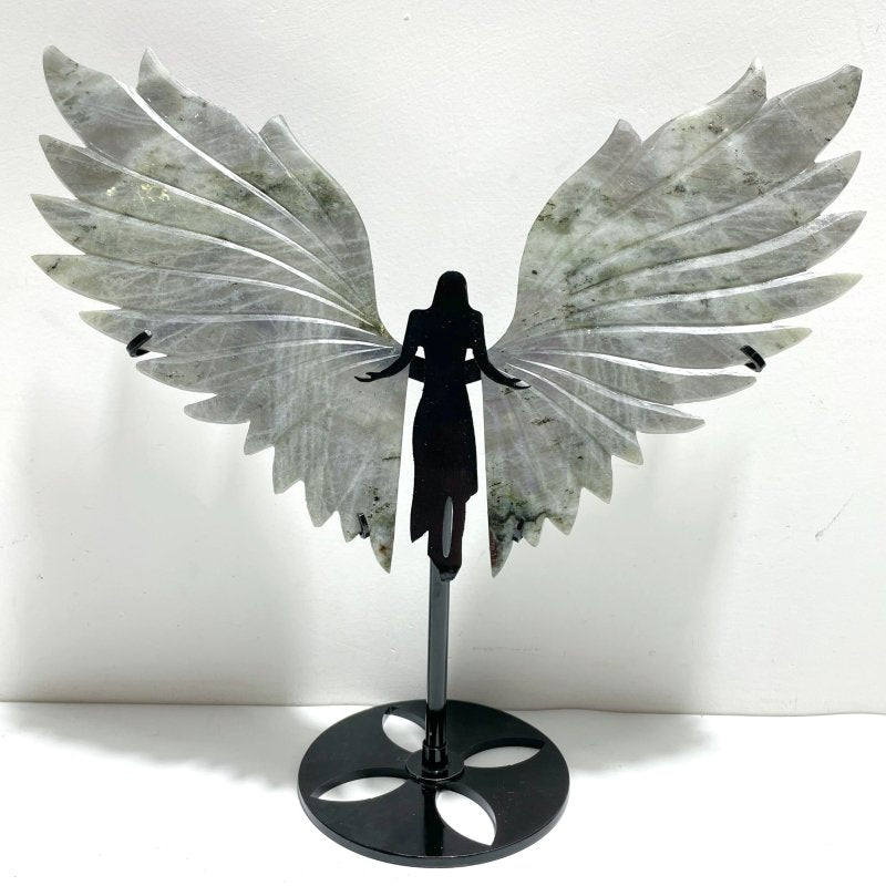 Labradorite Angel Wing Carving With Stand - Wholesale Crystals