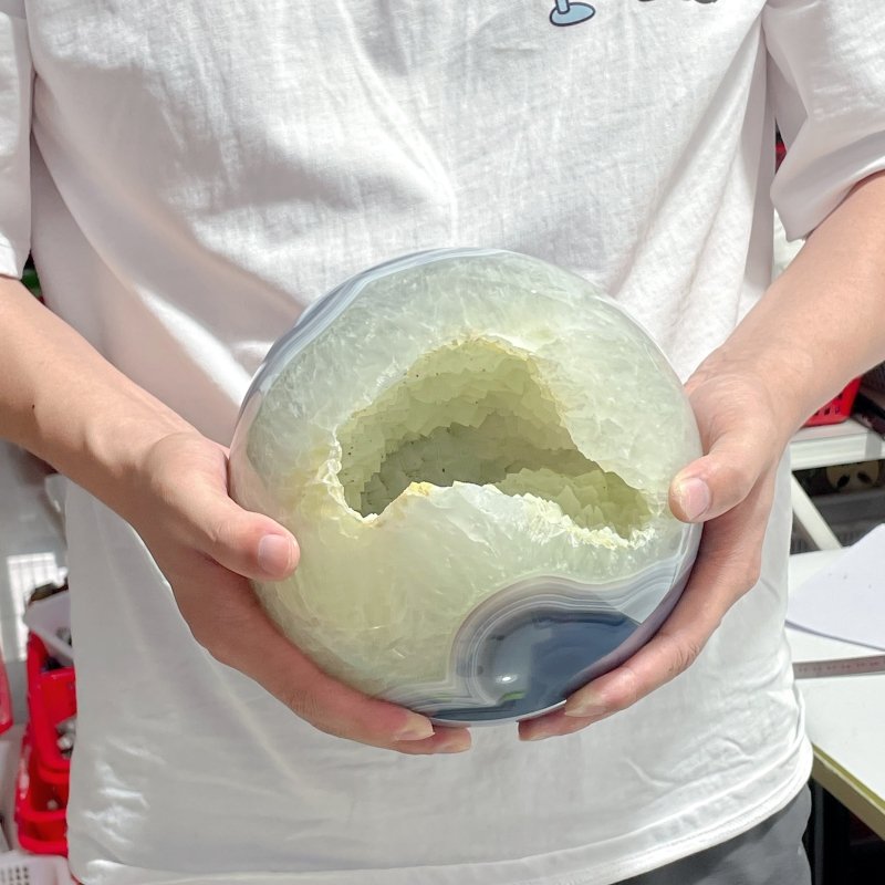 Large 18.5CM Geode Druzy Agate Spheres Ball - Wholesale Crystals