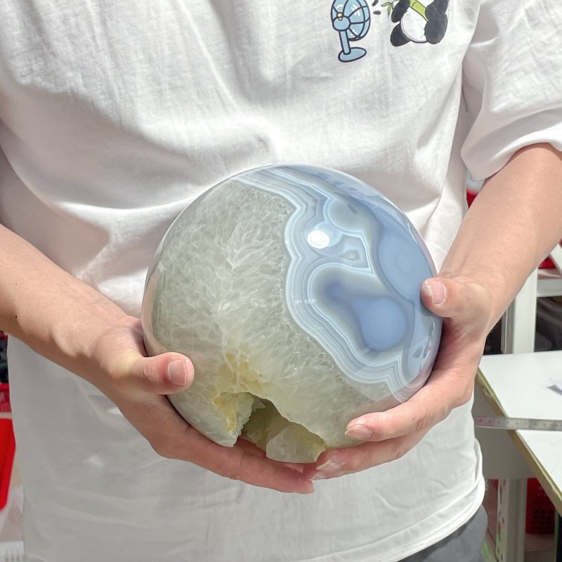 Large 18.5CM Geode Druzy Agate Spheres Ball - Wholesale Crystals