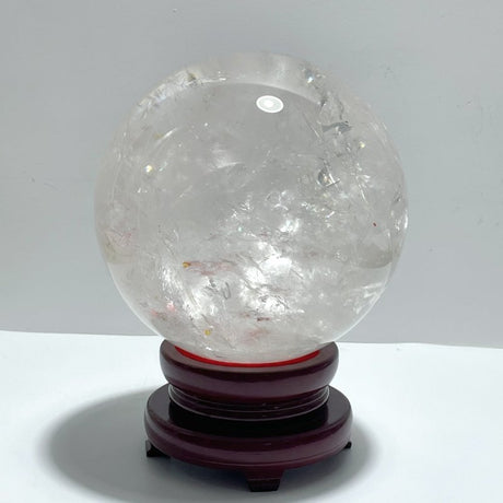 Large 23.8cm Rare Clear Quartz Sphere With Rainbow For Collection - Wholesale Crystals