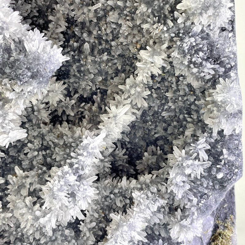 Large Clear Quartz Cluster Mixed Pyrite and White Rainbow Calcite Specimen For Collection - Wholesale Crystals