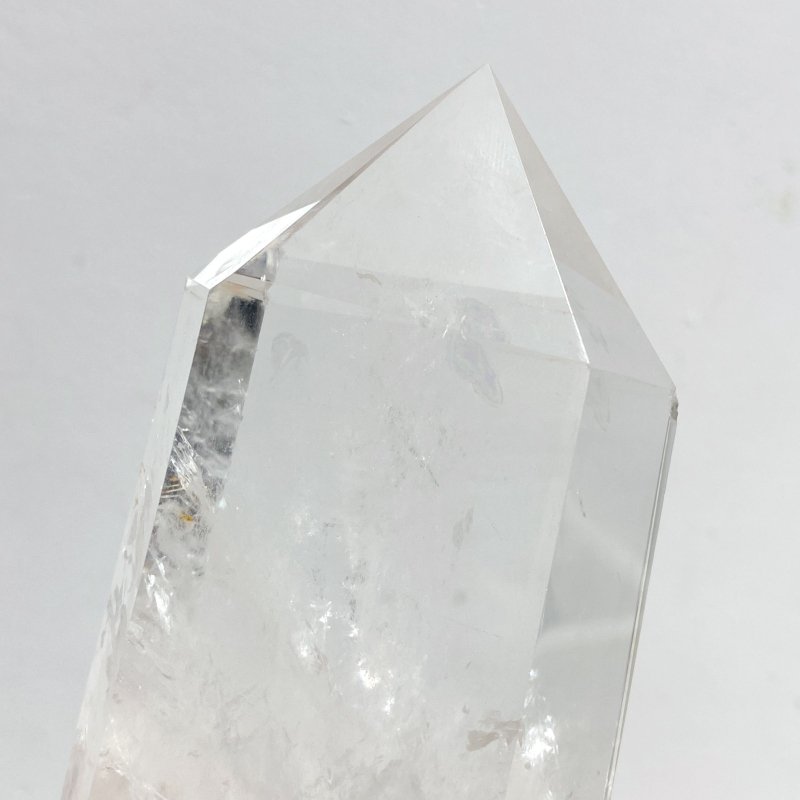 Large Clear Quartz Point Raw Bottom With Stand -Wholesale Crystals