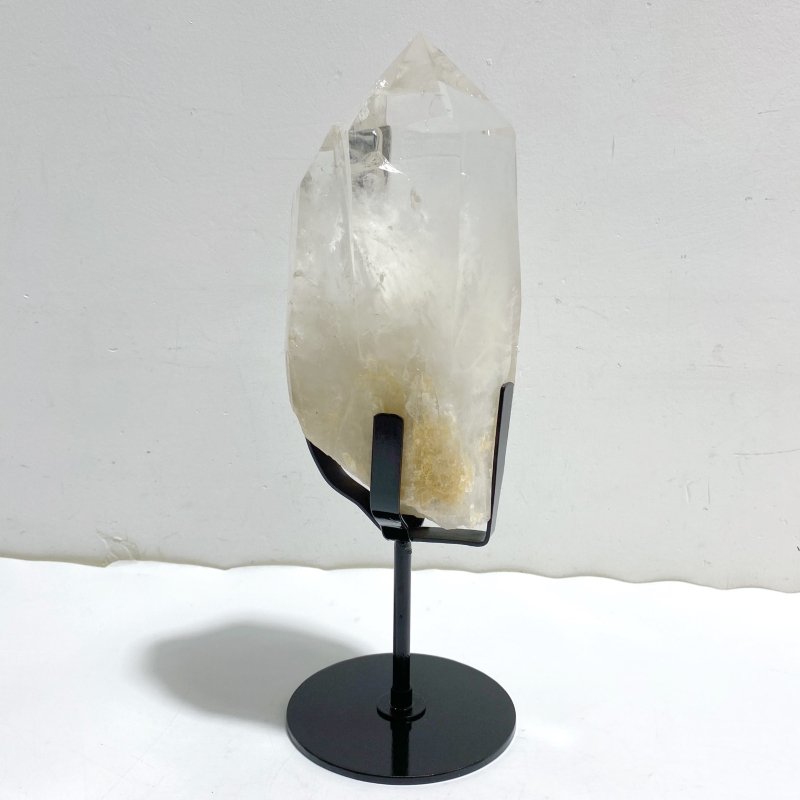 Large Clear Quartz Raw Bottom Double Point With Stand -Wholesale Crystals