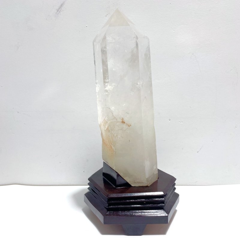 Large Clear Quartz Tower Point Ornaments With Stand - Wholesale Crystals