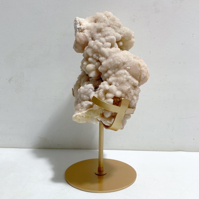 Large Raw Stilbite Specimen With Stand #2 -Wholesale Crystals