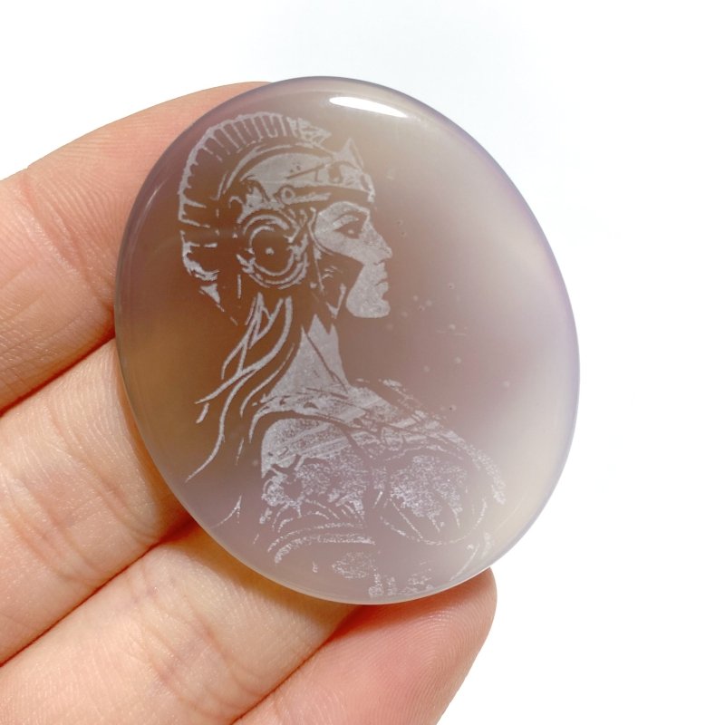 Laser Printing Silver Twelve Olympians Agate Stone DIY Accessories Wholesale - Wholesale Crystals