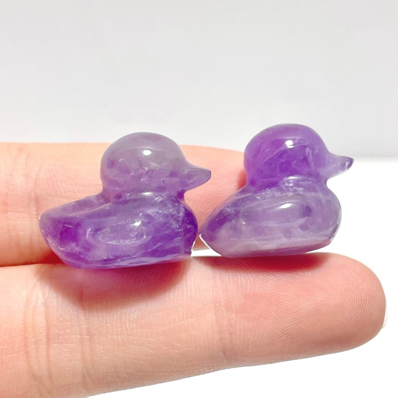 Mini Chevron Amethyst Duck Carving Wholesale - Wholesale Crystals