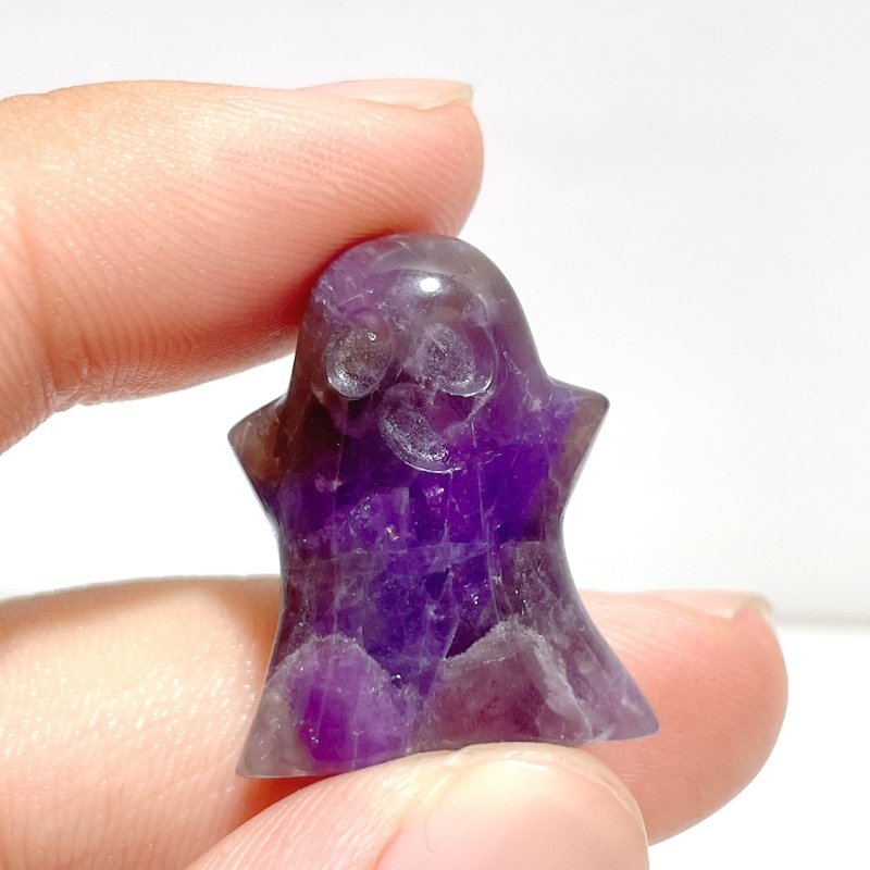 Mini Chevron Amethyst Ghost Halloween Carving Wholesale - Wholesale Crystals
