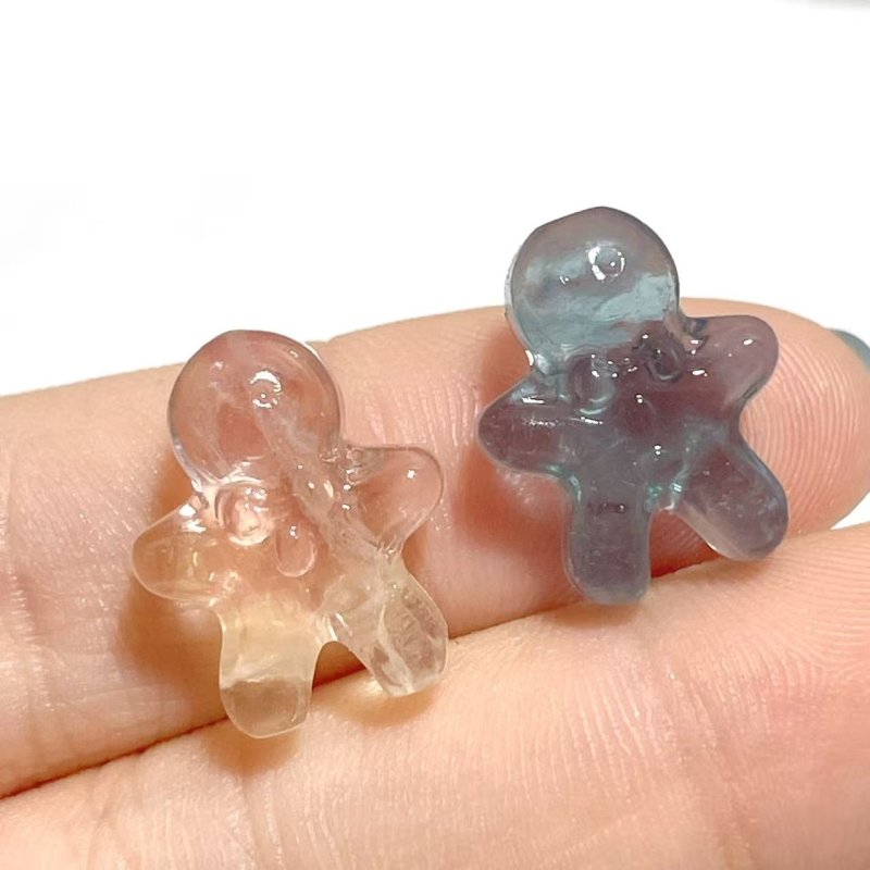 Mini Fluorite Gingerbread Man Carving Wholesale - Wholesale Crystals