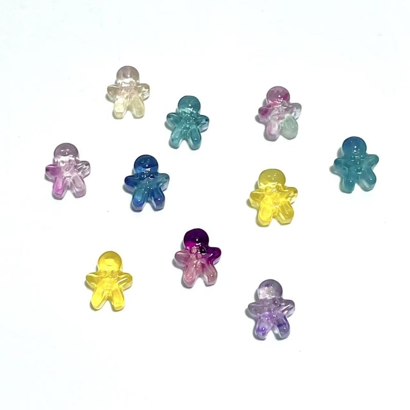 Mini Fluorite Gingerbread Man Carving Wholesale - Wholesale Crystals