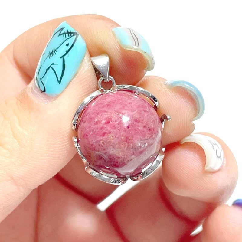 Mini Rhodonite Sphere Pendant Wholesale - Wholesale Crystals