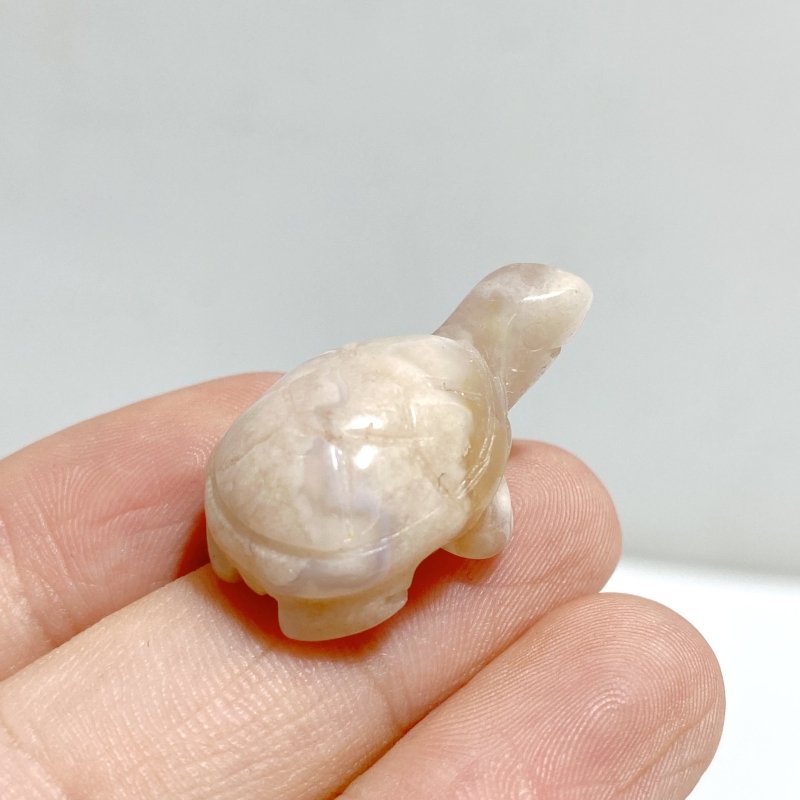 Mini Sakura Flower Agate Turtle Carving Wholesale -Wholesale Crystals