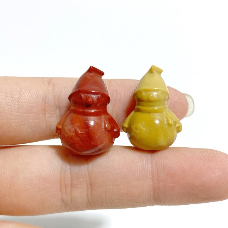 Mini Snowman Carving Wholesale Red Jasper Lapis Lazuli -Wholesale Crystals