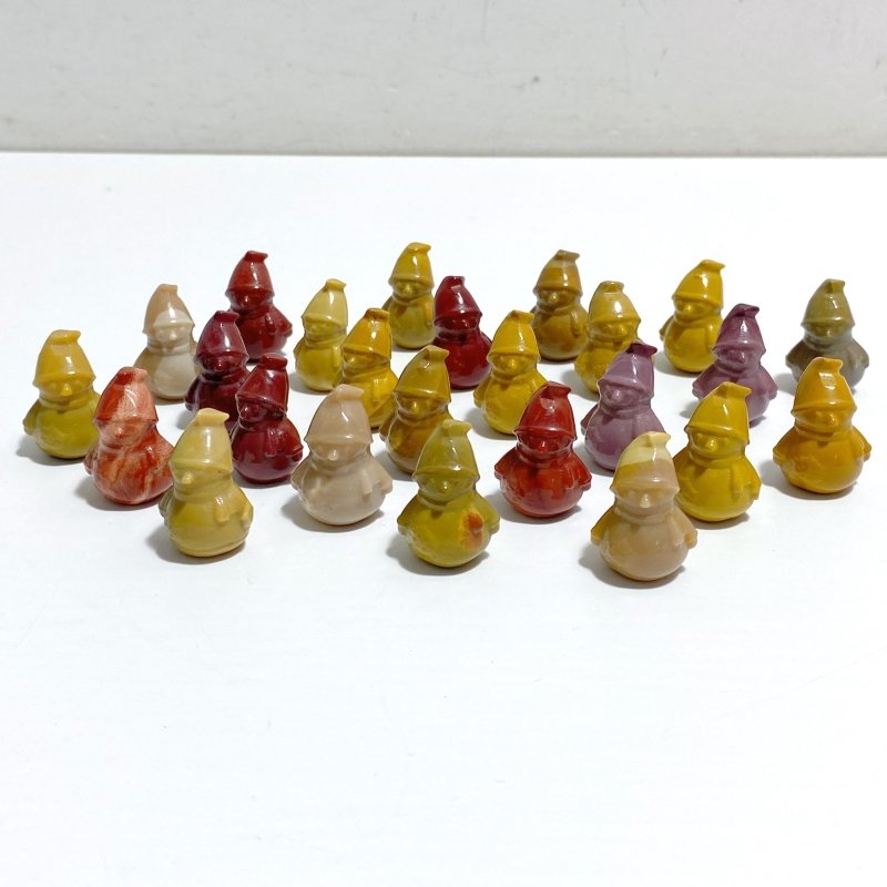 Mini Snowman Carving Wholesale Red Jasper Lapis Lazuli -Wholesale Crystals