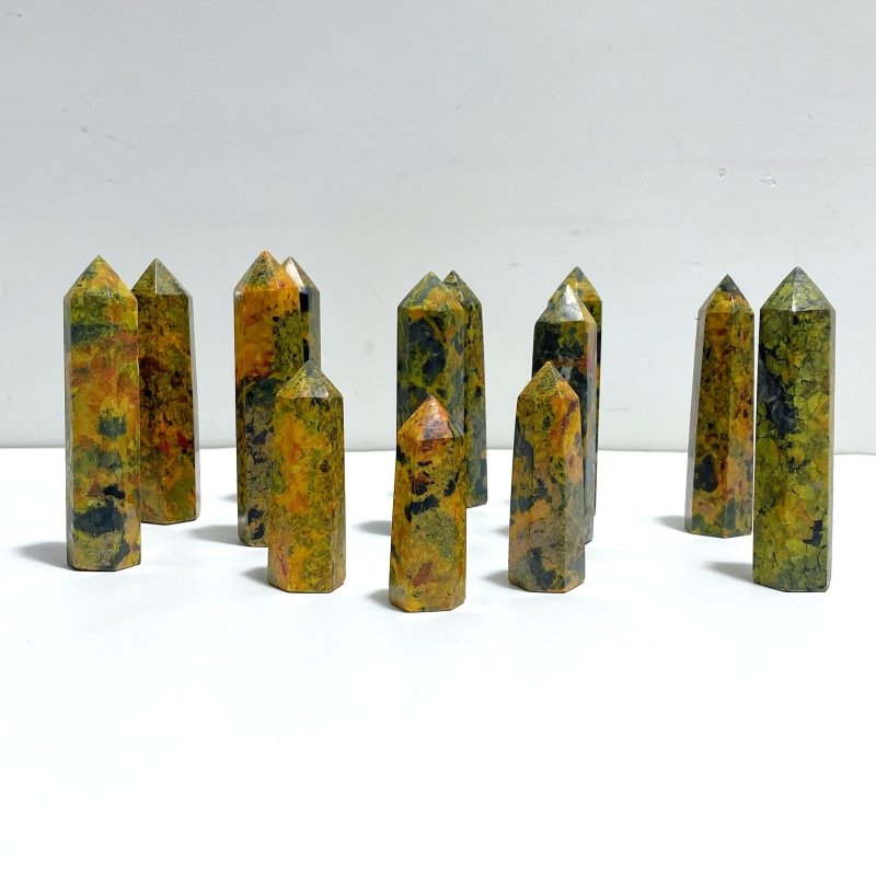 Natural Realgar Stone Points Wholesale - Wholesale Crystals