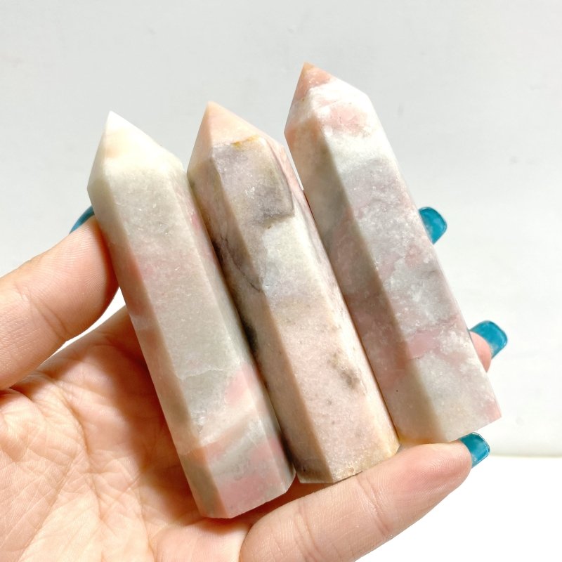 Normal Quality Pink Opal Tower Points Wholesale - Wholesale Crystals