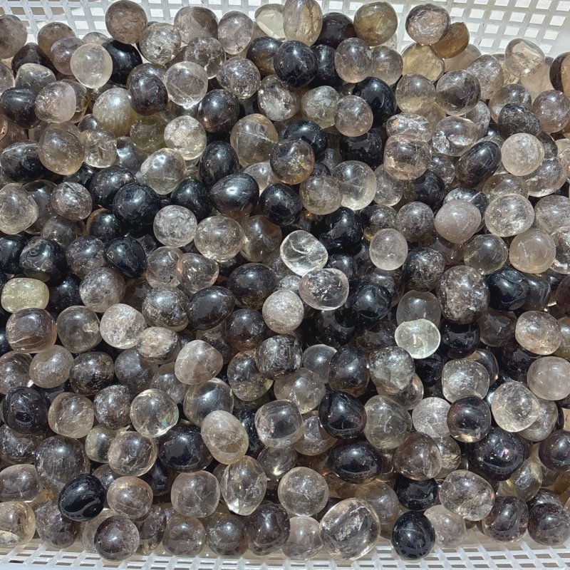 Normal Quality Smoky Quartz Tumbled Wholesale(With Crack) - Wholesale Crystals