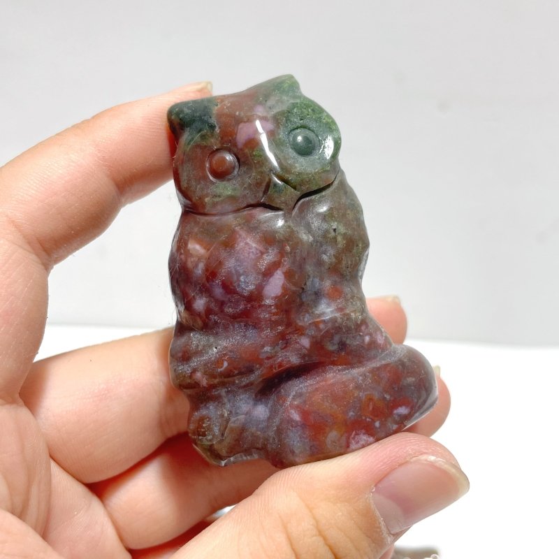 Ocean Jasper Owl Carving Wholesale - Wholesale Crystals
