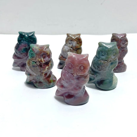 Ocean Jasper Owl Carving Wholesale - Wholesale Crystals