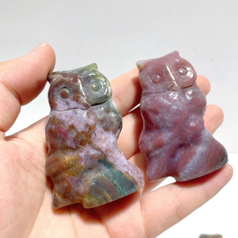 Ocean Jasper Owl Carving Wholesale - Wholesale Crystals