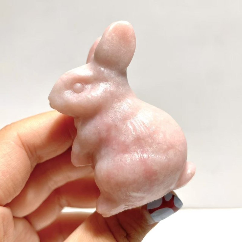 Pink Opal Rabbit Carving Wholesale - Wholesale Crystals