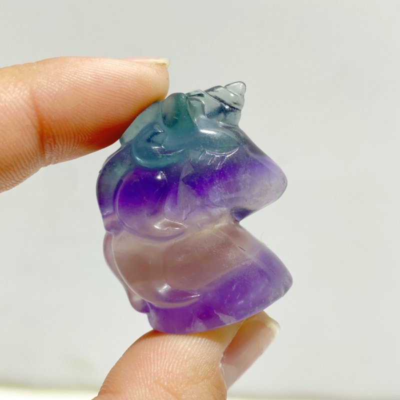 Rainbow Fluorite Unicorn Carving Wholesale - Wholesale Crystals
