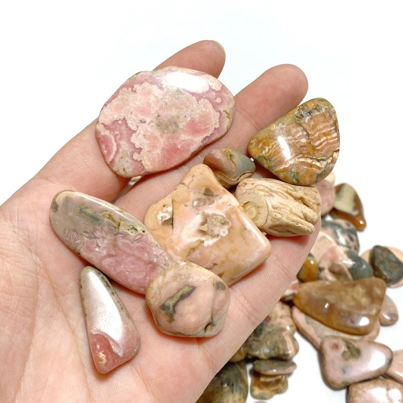 Rhodochrosite Gravel Chips Mixed Size Wholesale - Wholesale Crystals