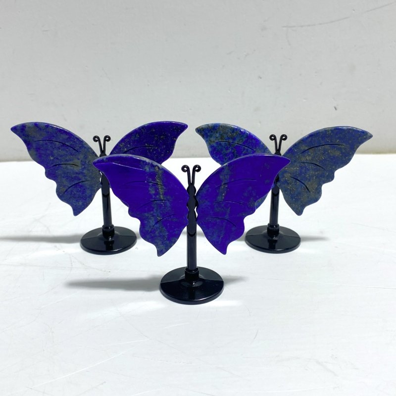 Small Lapis Lazuli Butterfly Carving With Stand Wholesale - Wholesale Crystals