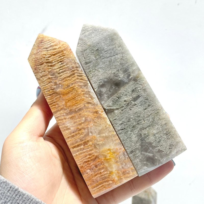 Thousand Layer Garden Quartz Four - sided Point Wholesale - Wholesale Crystals