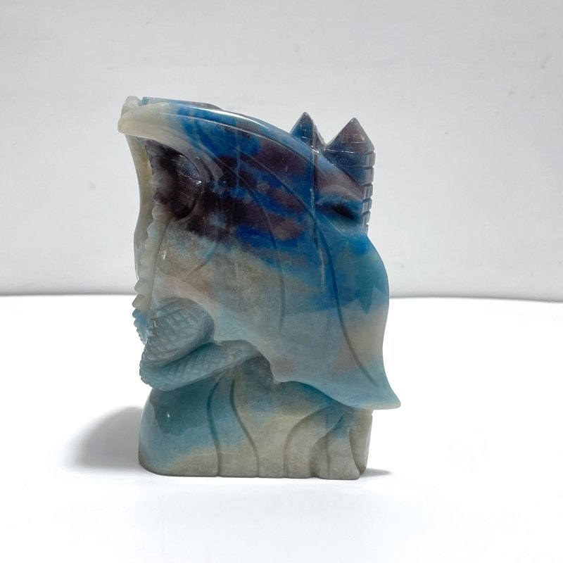 Trolleite Flying Dragon With Castle Carving - Wholesale Crystals