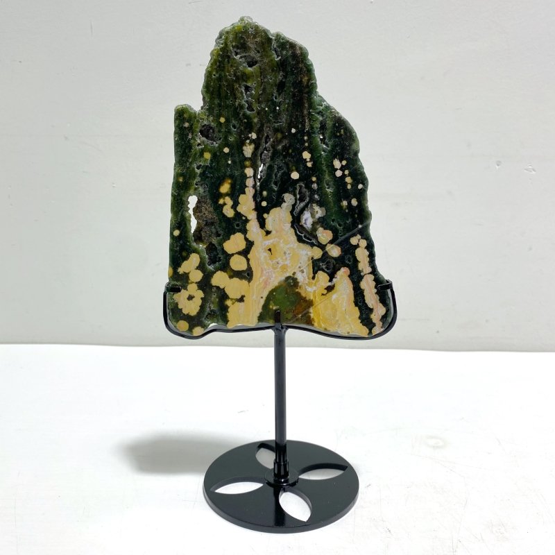 Unique 8th Vein Ocean Jasper Slab With Stand 6 - Wholesale Crystals