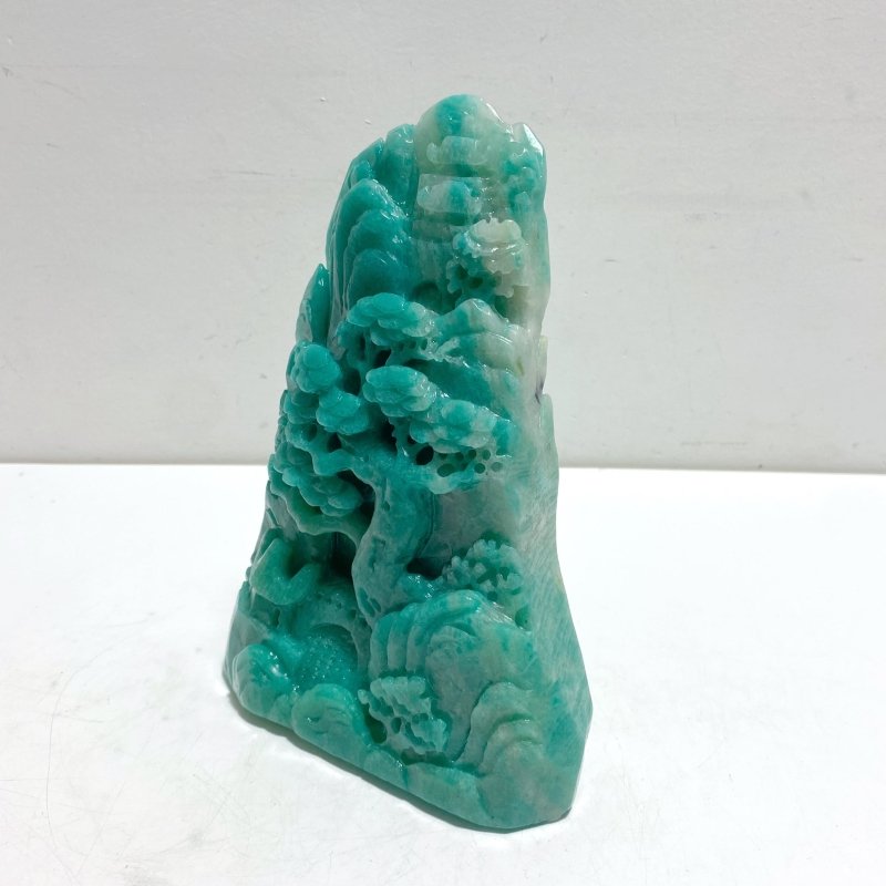 Unique Amazonite Landscape Pavilion Carving 7 - Wholesale Crystals