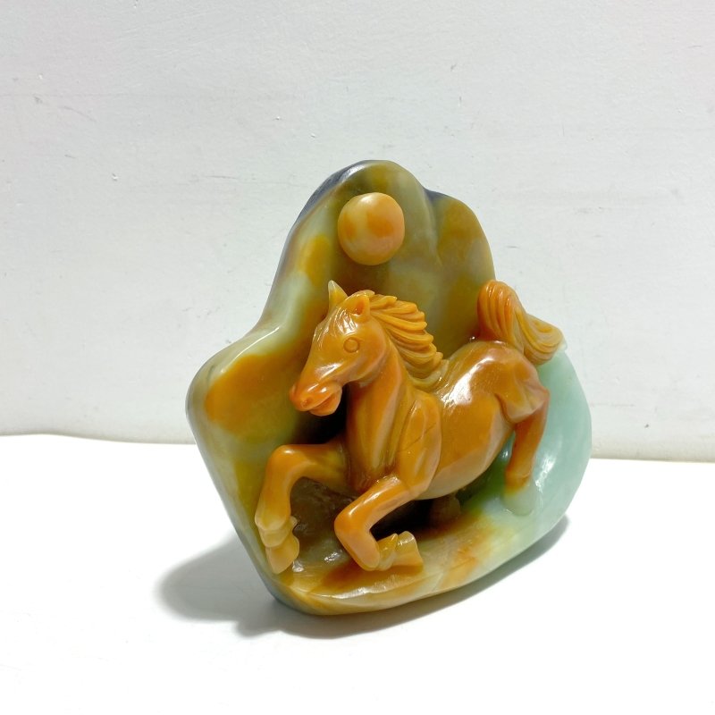 Unique Caribbean Calcite Horse Carving - Wholesale Crystals