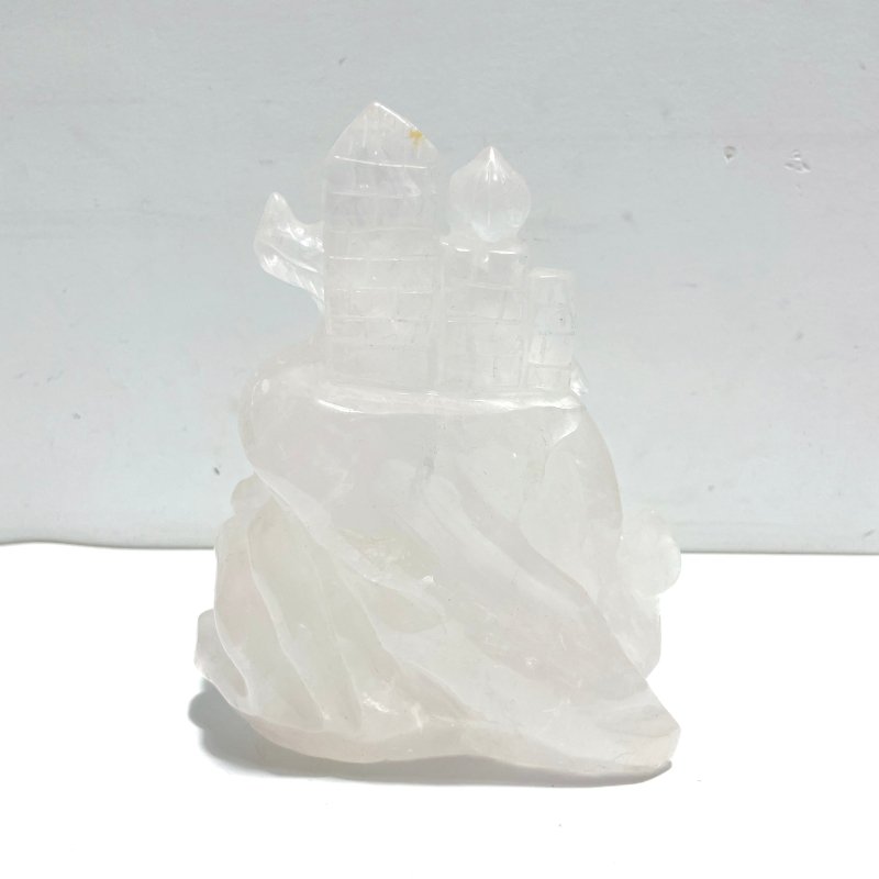 Unique Clear Quartz Flying Dragon Castle Carving - Wholesale Crystals