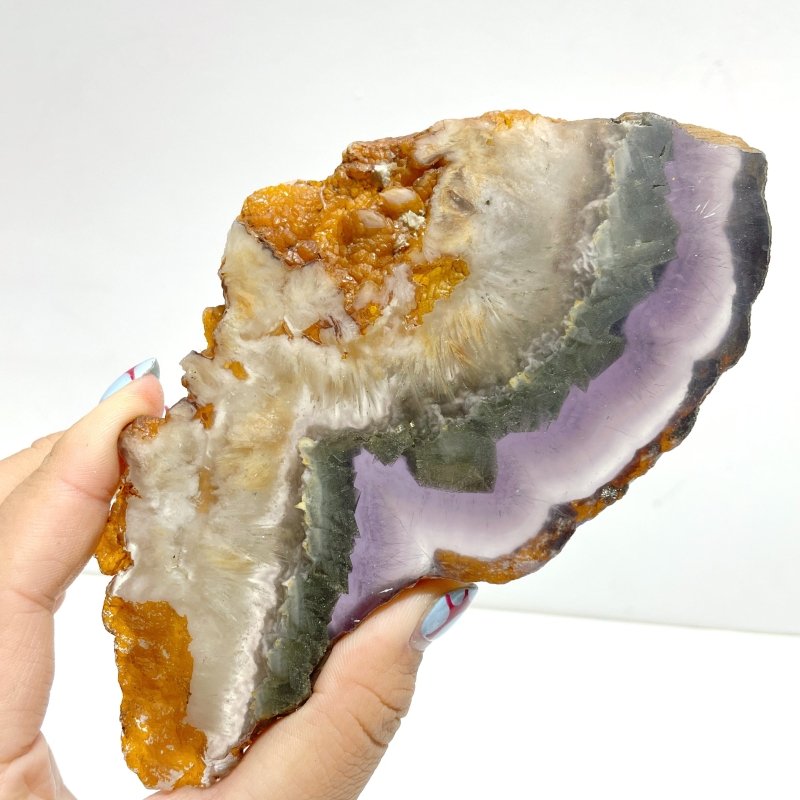 Unique Fluorite Mixed Pyrite Angel Wing With Stand - Wholesale Crystals