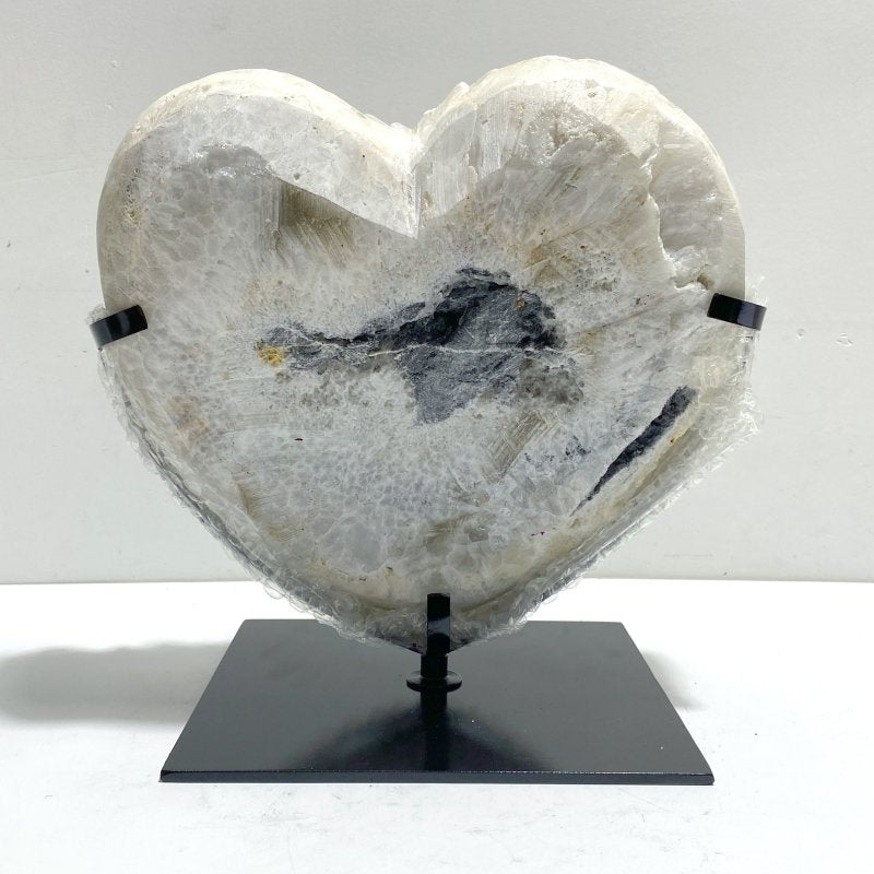 Unique Large Aura Quartz Cluster Heart With Stand 4 - Wholesale Crystals