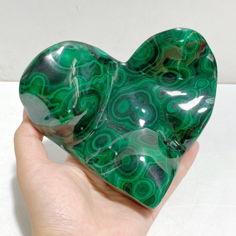Unique Malachite Heart With Stand -Wholesale Crystals