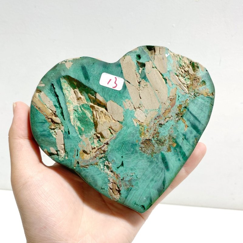 Unique Malachite Heart With Stand -Wholesale Crystals