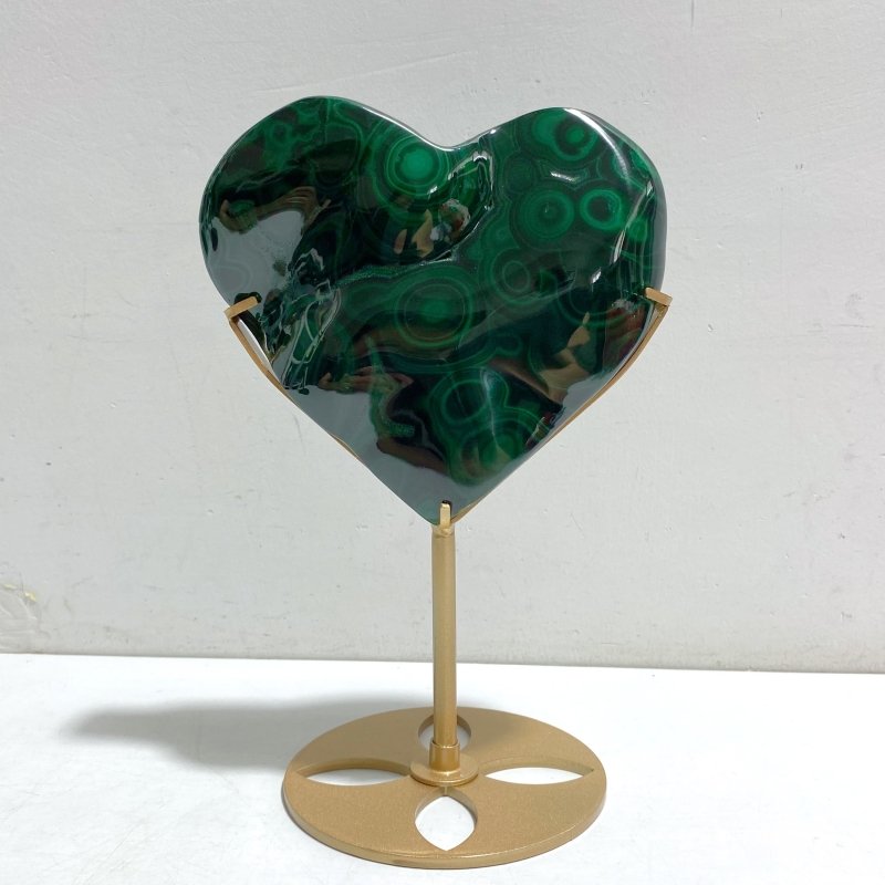 Unique Malachite Heart With Stand -Wholesale Crystals