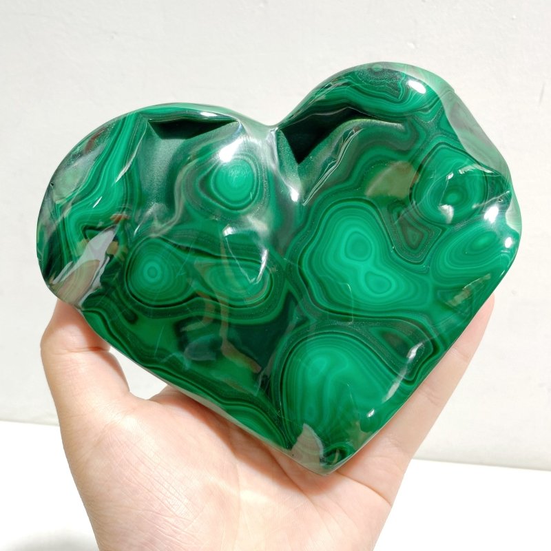 Unique Malachite Heart With Stand -Wholesale Crystals
