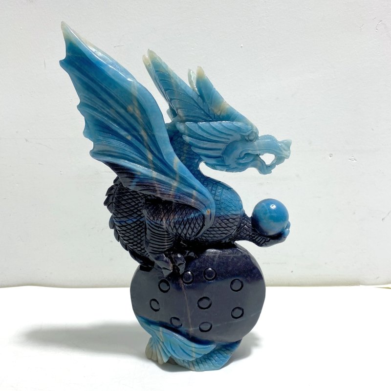 Unique Trolleite Stone Flying Dragon Carving 10 - Wholesale Crystals