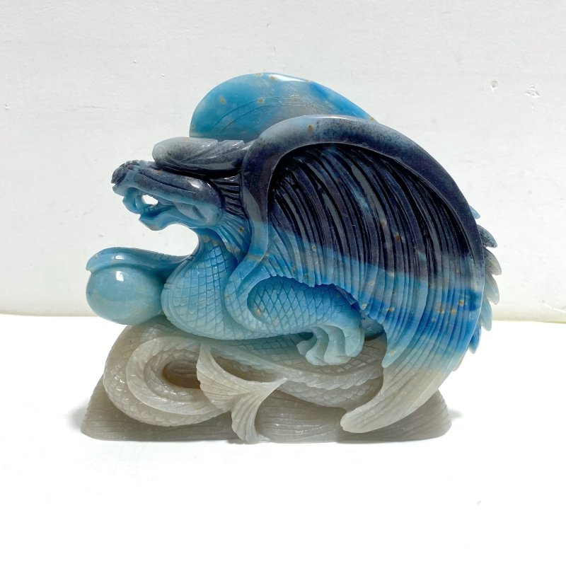 Unique Trolleite Stone Flying Dragon Carving 11 - Wholesale Crystals