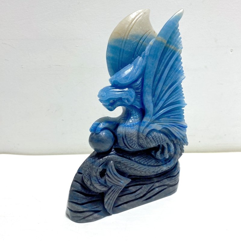 Unique Trolleite Stone Flying Dragon Carving 9 - Wholesale Crystals