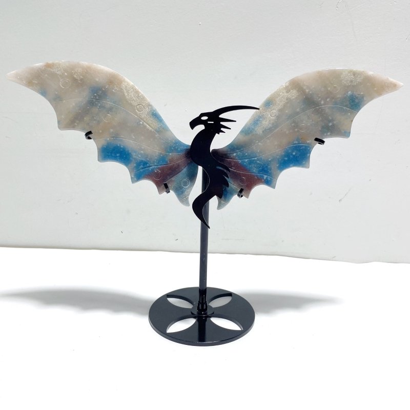 Unique Trolleite Stone Flying Dragon Wing Carving With Stand - Wholesale Crystals