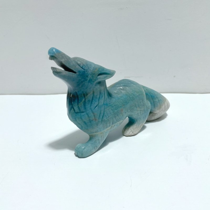 Unique Trolleite Stone Wolf Carving - Wholesale Crystals